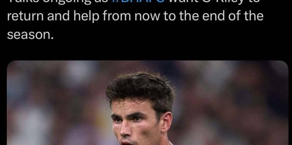 奥赖利紧急回归布莱顿，中场变阵的信号